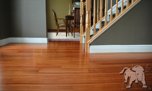 Recycled wood floor made of Brazilian Cherry